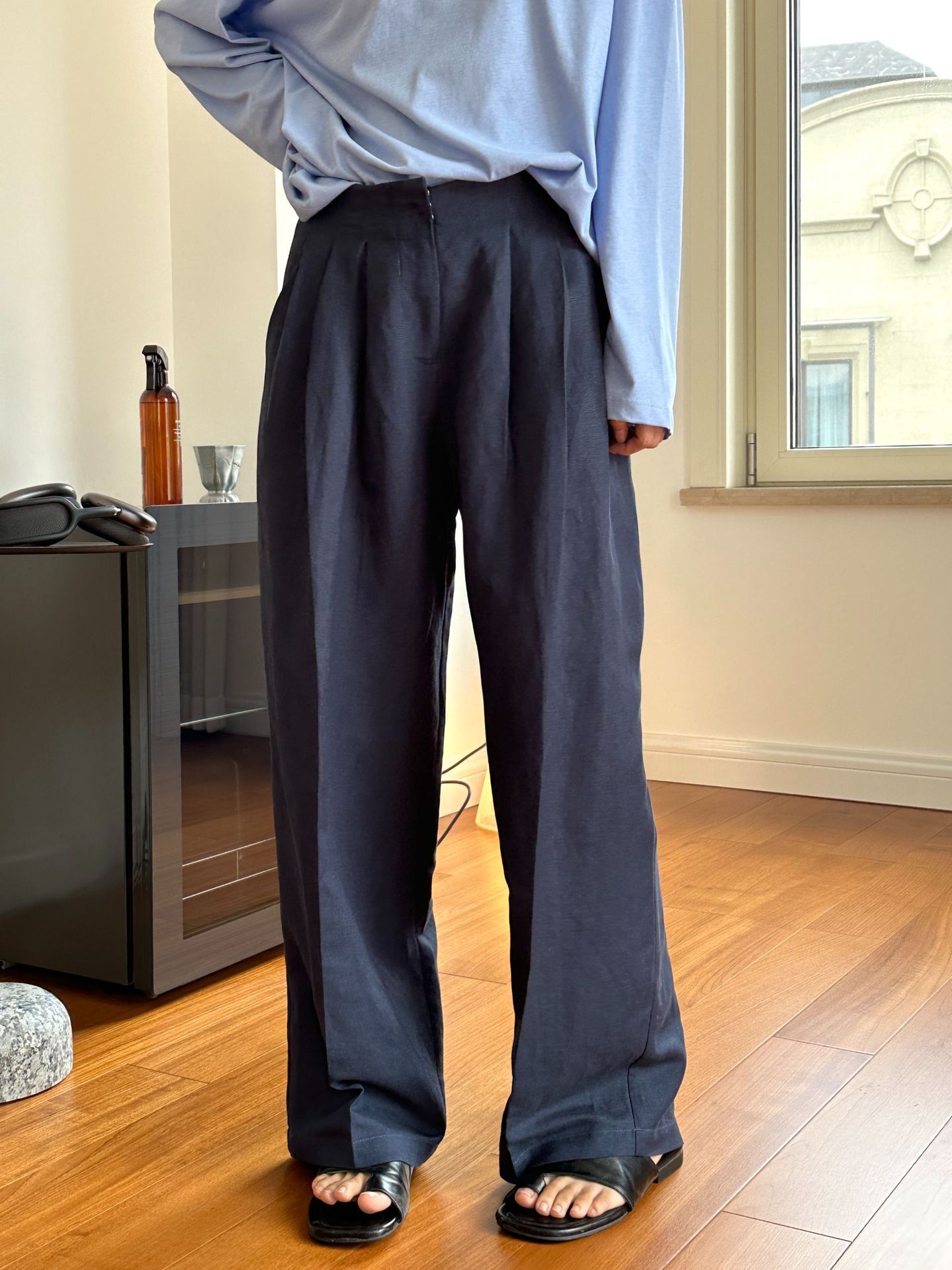 Casual linnen wijde broek met  - Linen Pant Wide recensie en prijs