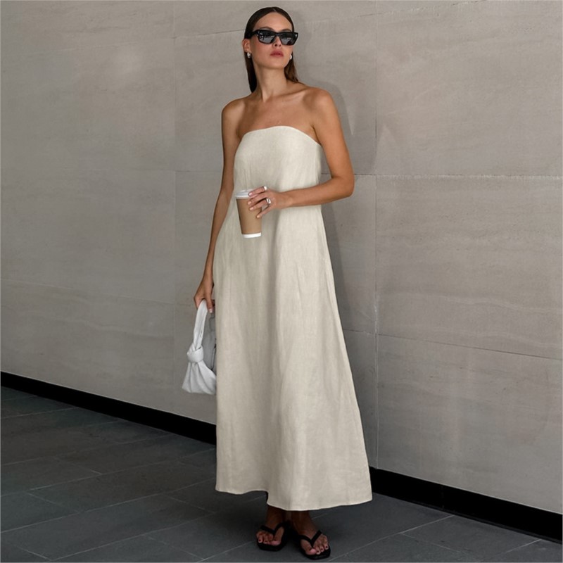 Mode elegant eenvoudig ontwerp - Linen Dress Wrap recensie en prijs