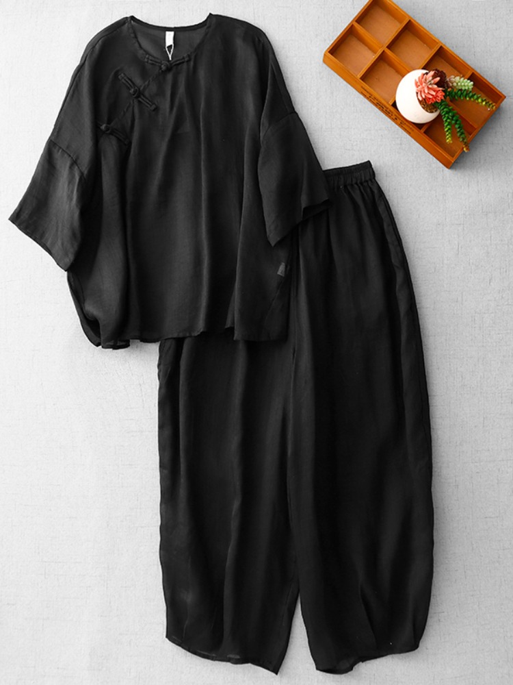 Nieuwe Chinese Zen-stijl dames - Linen Pant Wide recensie en prijs