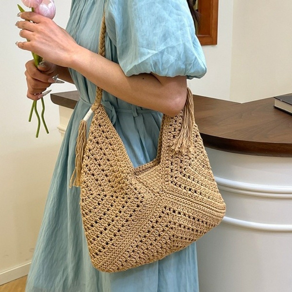 Zomer Boheemse gebreide schoud - Tote Bag Beach recensie en prijs