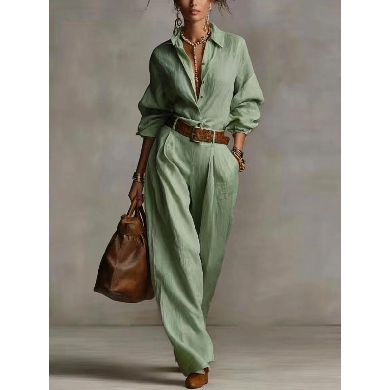 Lente Zomer Temperament Effen  - Linen Pant Wide recensie en prijs