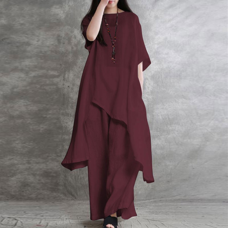 Dames Katoenen Linnen 2-delige - Linen Pant Wide recensie en prijs
